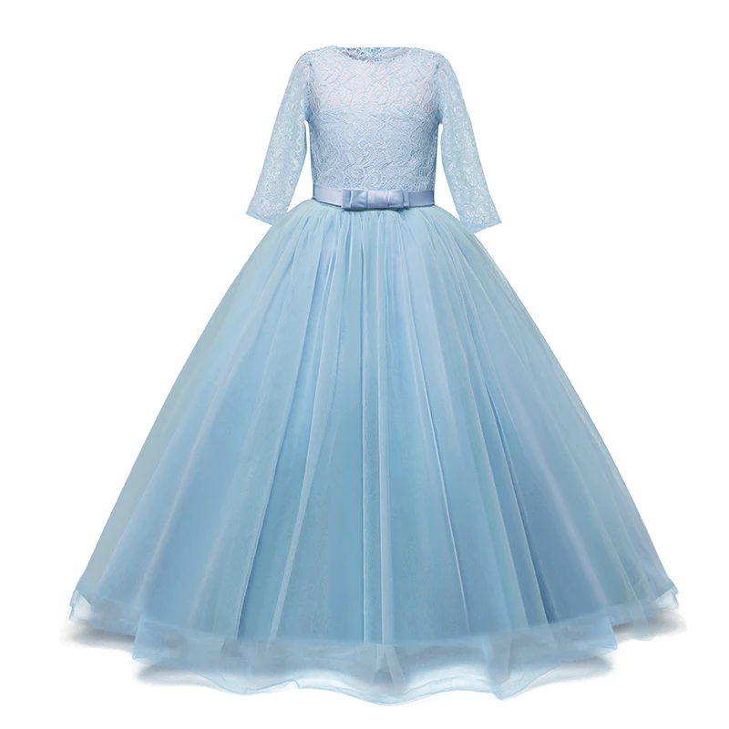 Детское платье для девочек элегантное кружевное принцессы на свадьбу выпускной
