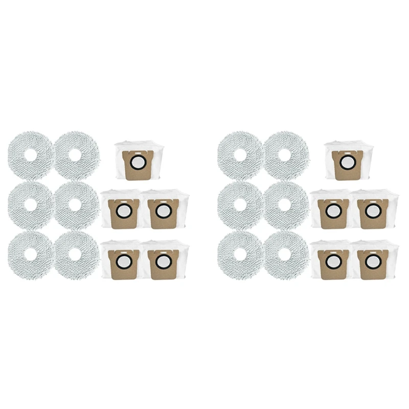 

2 Set Dust Bag Mop Cloth Spare Part For Dreame L10S Ultra Robot Vacuum Cleaner Replacement Accessory Attachment Kit