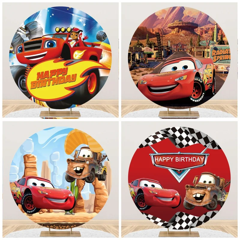 

Фон для студийной фотосъемки с изображением волшебных машинок Disney Mcqueen