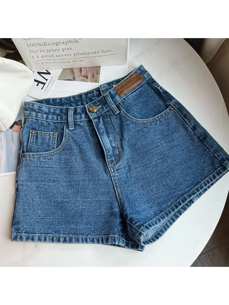

Chic High Waist Denim Shorts Women's Summer Fat Girl Loose And Thin Oversized Jeans 2022 Fashion Korean Streetwear Women S-4xl