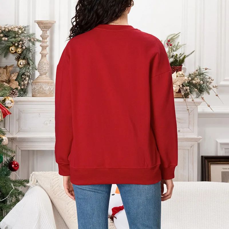 WPNAKS Рождественский женский свитшот осенне-зимняя одежда свободный повседневный