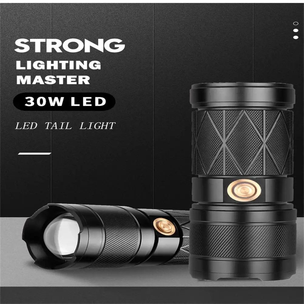 

1500 Lumens XHP90 Led Telescopic Zoom Flashlight Rechargeable Outdoor Strong Light Torch For Camping Hiking