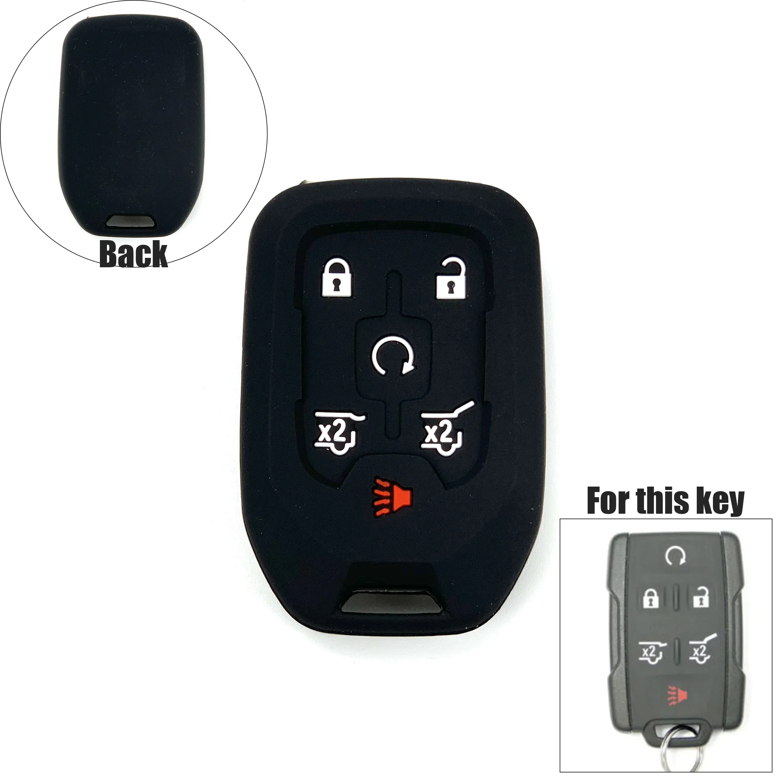 

Силиконовые аксессуары для автомобиля, чехол для ключа для Chevrolet Silverado Suburban Tahoe Колорадо для GMC Yukon Canyon Sierra