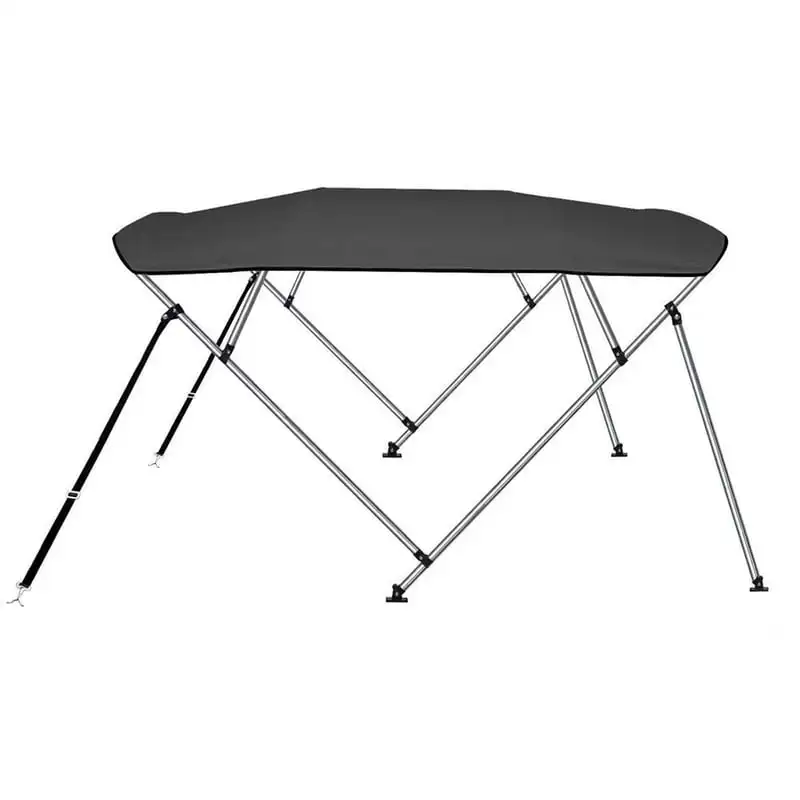

SLBT490G - 4 Bow Bimini Boat Cover - Front Hold-Down Straps and Rear Support Arms, Includes Mounting Hardware with 1 In. Alumin