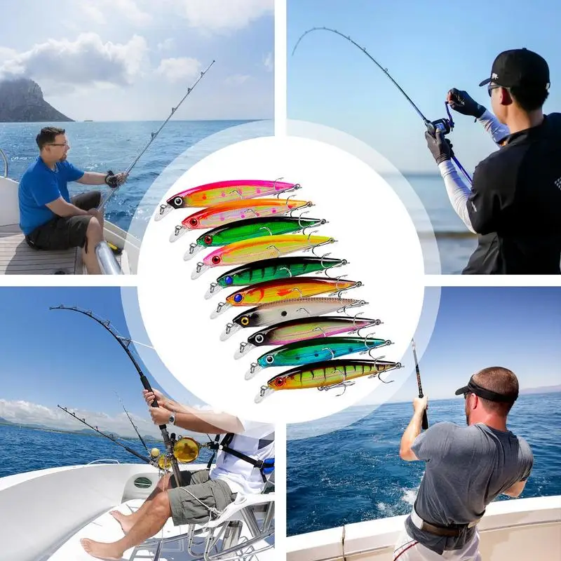 10 шт. рыболовные приманки с острым крючком