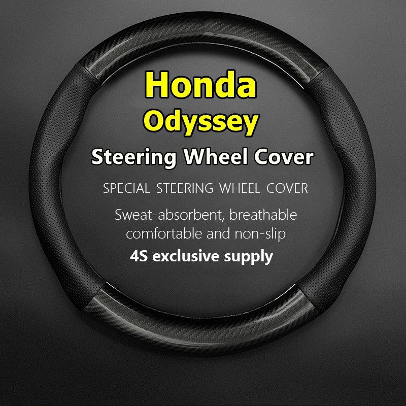 

Microfiber PU Leather For Honda Odyssey Steering Wheel Cover Car Genuine Leather Carbon Fiber No Smel Thin 2019 2021 2.0L