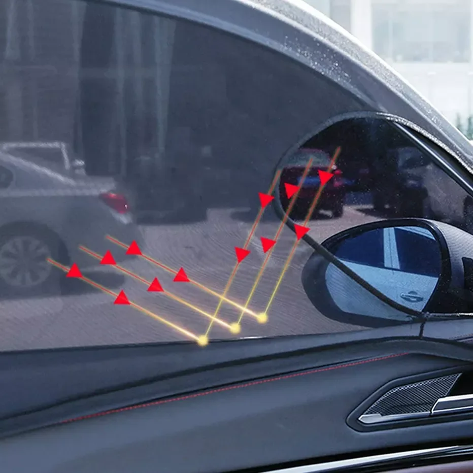 

Pack Car SUV Window Sun Shade Curtain Vehicle Interior Sun Protection Window Mesh Cover Block UV Mosquito Mesh Net