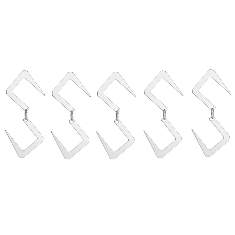 

NEW-5Pcs уличный подвесной крючок для кемпинга, S-образный кухонный крючок для отделки кухонной посуды, держатель для кастрюли
