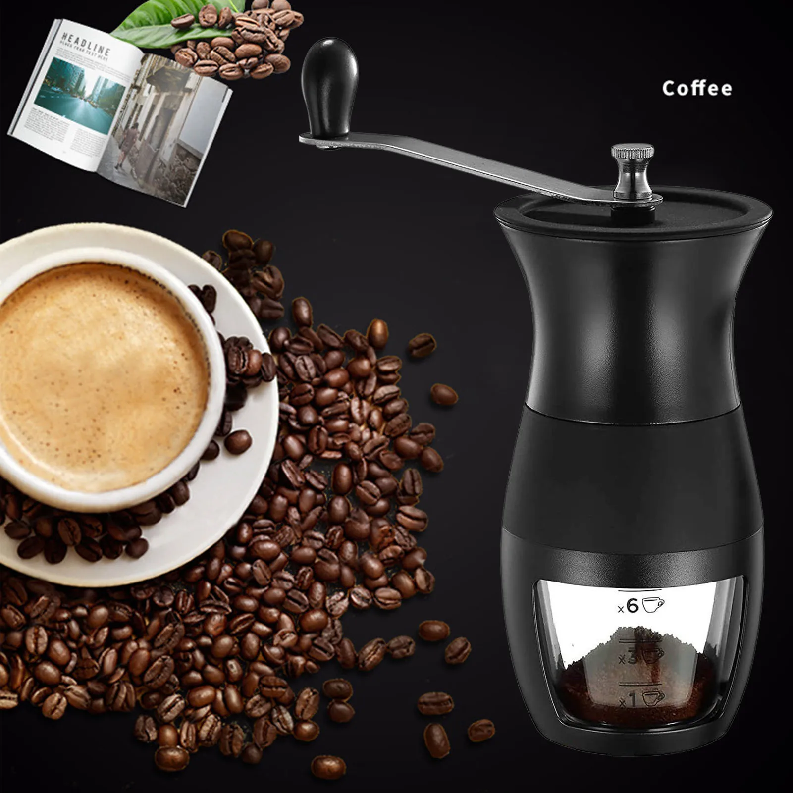 

Mini Hand Coffee Bean Mill Grinder 3 Adjustable Settings Manual Coffee Grinder Brew Coffee Tool Pour-over Coffee Accessories