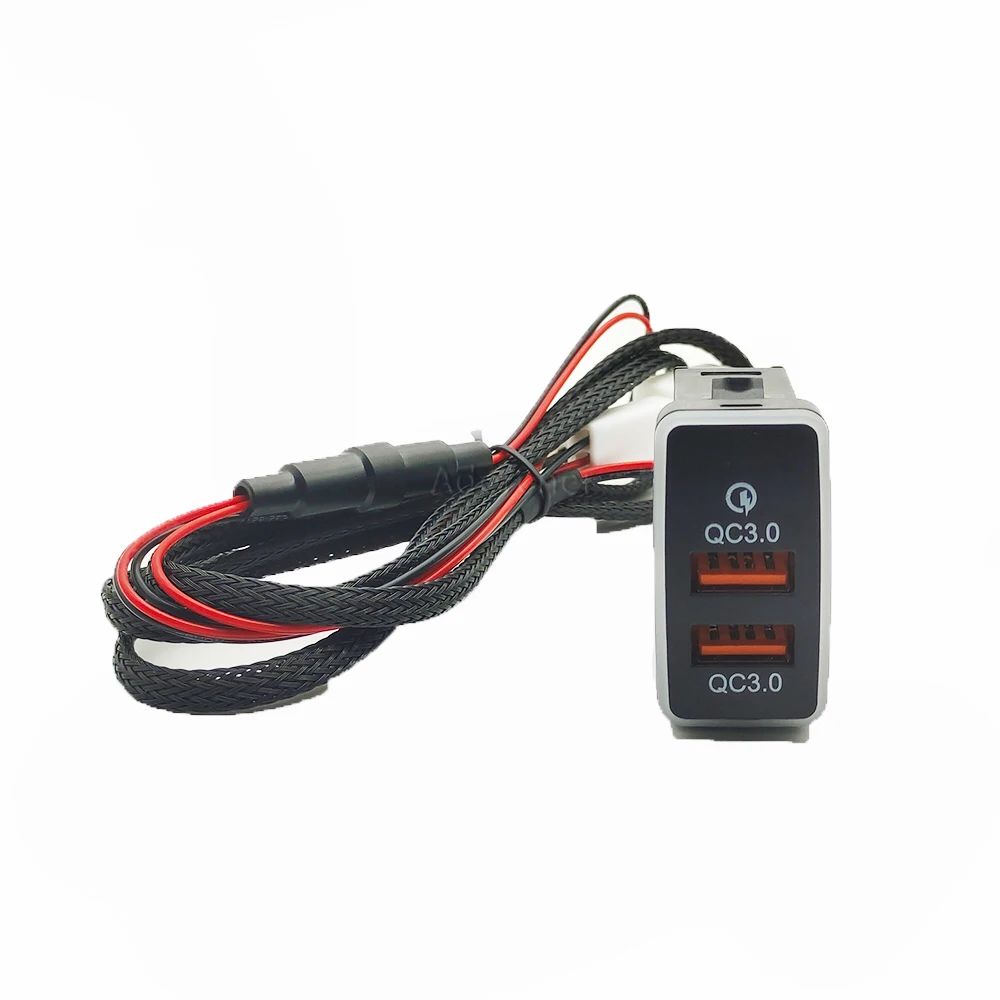 Автомобильное зарядное устройство для быстрой зарядки 12 В/24 В два порта USB разъем