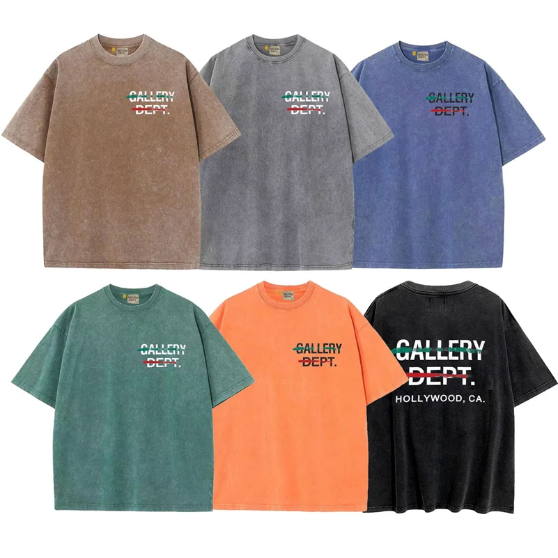 

Gallery Dept Tide 2023 New Streetwear Letter Graffiti Print Men T-Shirts Summer Cotton Short Sleeve Women Fashion T-Shirt