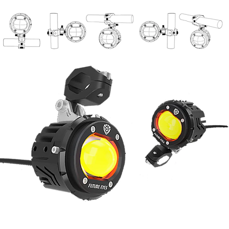 

Аксессуары для мотоциклов, 12 В, светодиодные противотуманные фары для мотоциклов, проблесковая фара для мотоцикла, фара для ДХО, лампа для б...