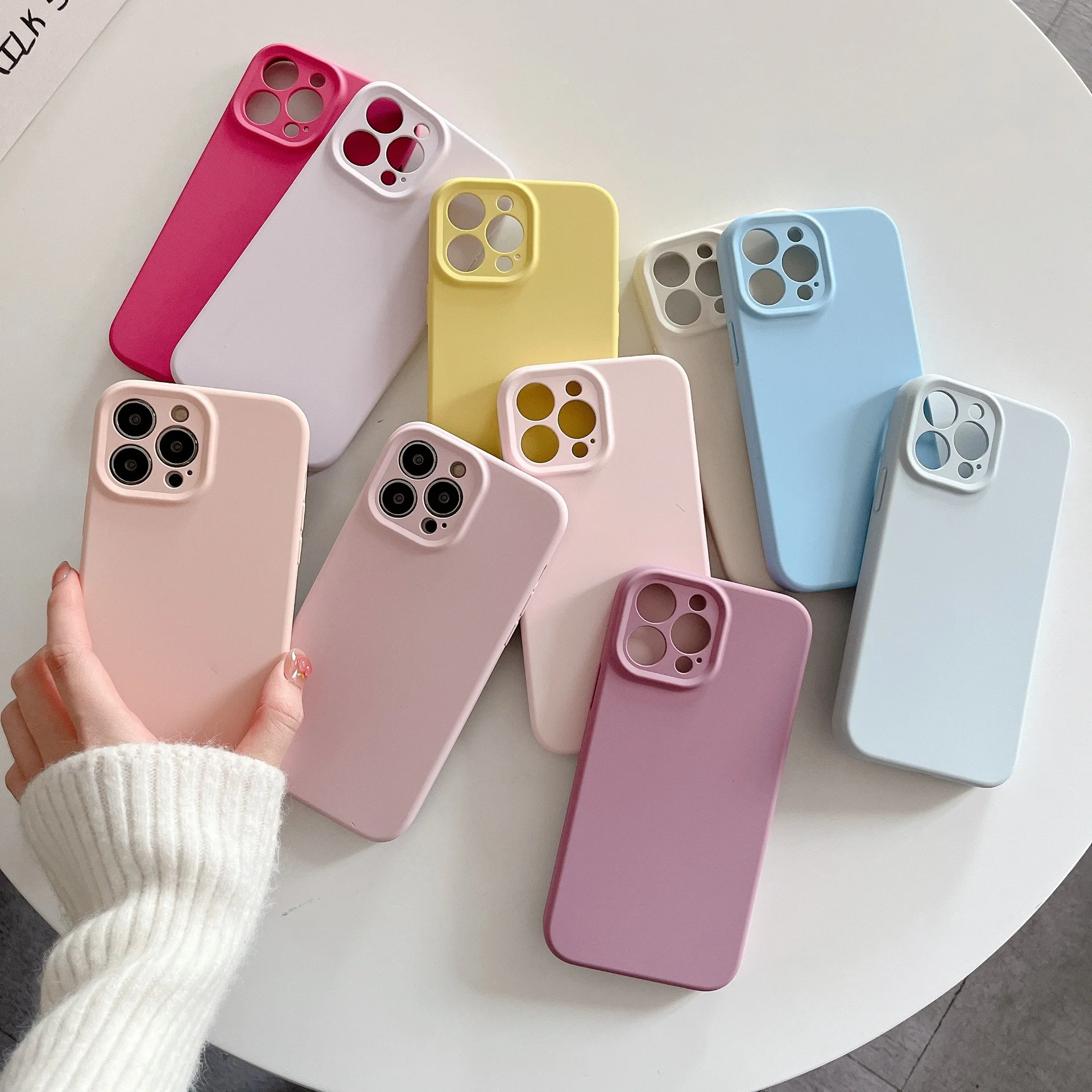

10pcs/Pack Real Silicone Case Camera Lens Protect for iPhone 14 Pro Max 14 Plus iPhone 13 Pro Max 13 Mini iPhone 12 Pro Max