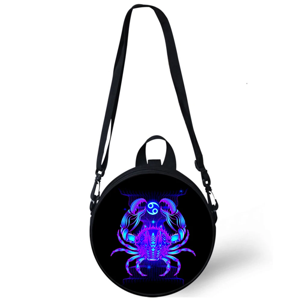constellations 12 Child kindergarten Bag 3D Print Crossbody Shoulder Bags For School Women Mini Round Bagpacks Rugtas Bag