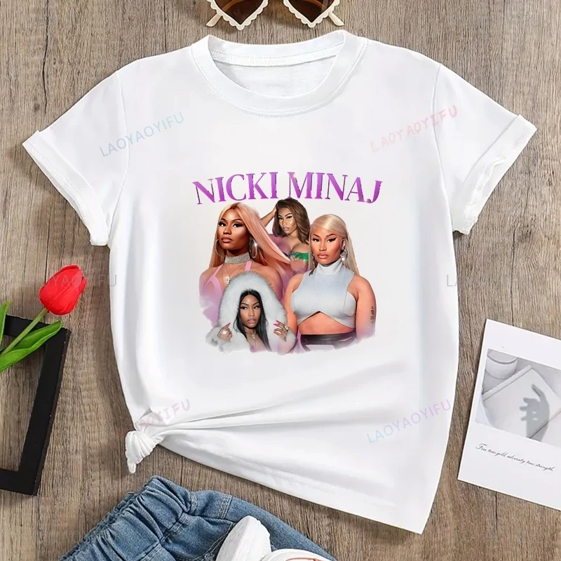 Классическая женская рубашка с принтом плаката в стиле рэпера NICKI MINAJ