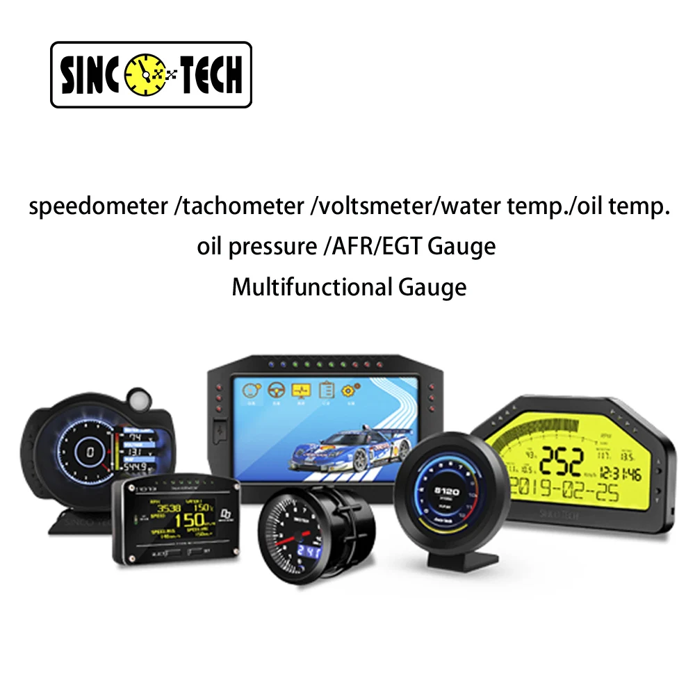 Фото SincoTech 2,5 ''ЖК-универсальные цифровые датчики Race Dash Car Advance ZD Тахометр Boost Gauge Спидометр для автомобиля (DO907) №3