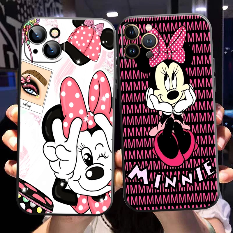 

Cartoon Minnie Mickey Mouse For Apple iPhone 13 12 11 Pro 12 13 Mini X XR XS Max 5 6 6S 7 8 Plus SE2020 Phone Case Carcasa