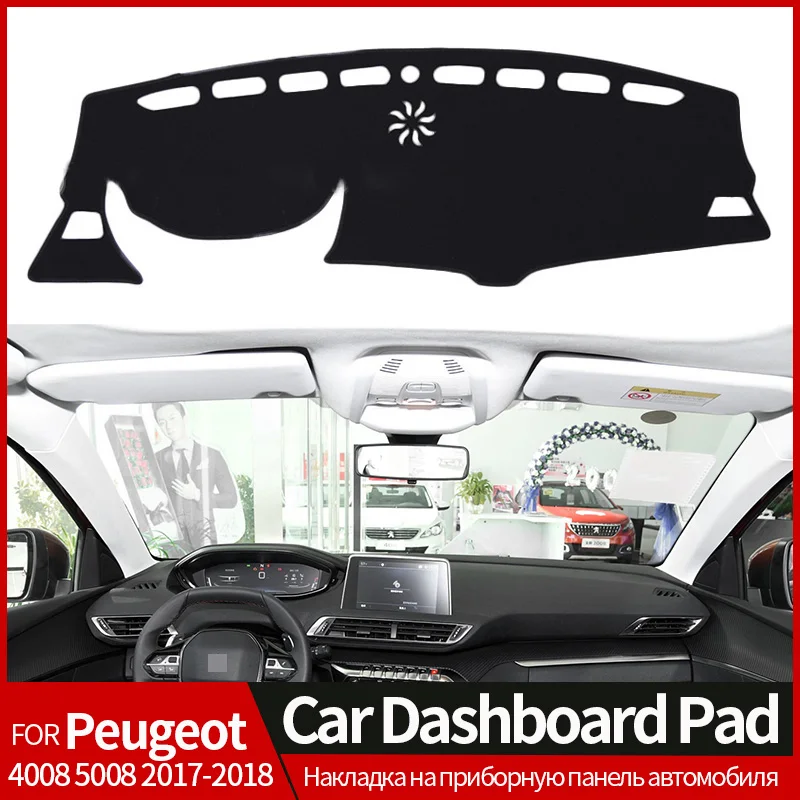 

LHD CAR Dashboard Pad For Peugeot 4008 5008 2017-2018 Anti-Slip Mat Sunshade Dashmat Carpet Interior Accessories