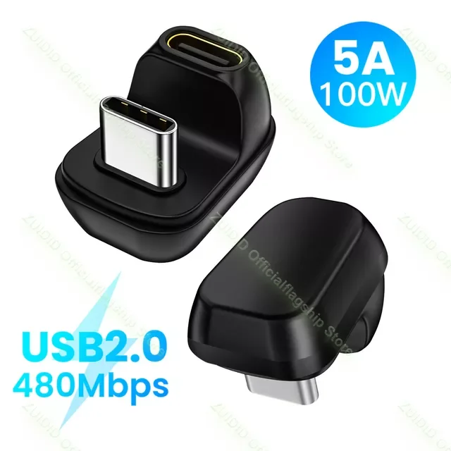 

2023New USB4.0 40Gbps Adapter U-Shape Thunderbolt3 USB C to Type C 100W Fast Charging Converter 8K@60Hz USB Type C Data Adapter