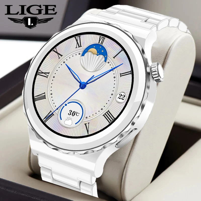 

Часы наручные LIGE женские водонепроницаемые, модные умные с сенсорным экраном, с Bluetooth, с вызовом, 2022