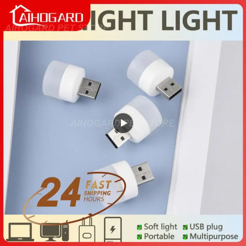 

Led Night Light Mini 5v 1w Super Bright Small Round Book Lamp Bedroom Night Lamp Reading Light Mini Usb Plug Lamp Portable
