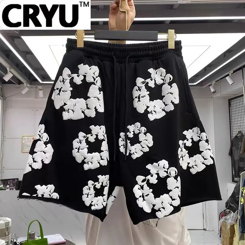 

CRYU Frothy hip-hop high street casual shorts suit
