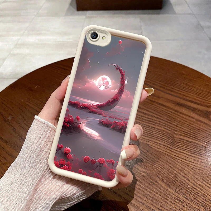 Мягкий чехол с изображением цветов морской Луны ландшафта для VIVO Y75s Y72t Y10 Y77e t1 Y55s