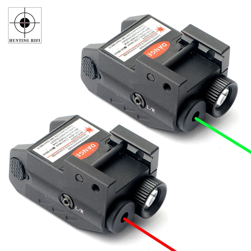 

Tactical Rechargeable Pistol Mini Red/Green Laser Sight for Glock Colt Airgun Rifle Handgun 20mm Rail Mount Hunting Flashlight