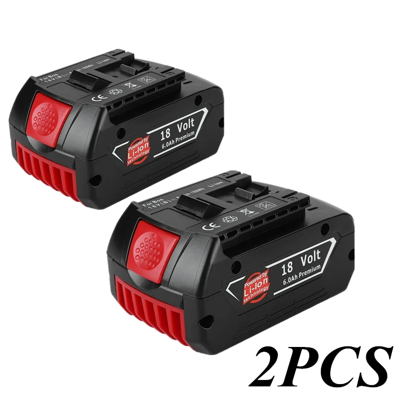 

2022 18V 6000mah Rechargeable Battery For Bosch 18V Battery Backup 6.0A Portable Replacement For Bosch BAT609 Indicator light