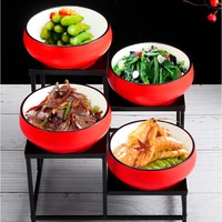 japanese restaurant tableware plate wrought iron set bowl rack cold dish dessert round 5 5 inch dried fruit platter snack plate