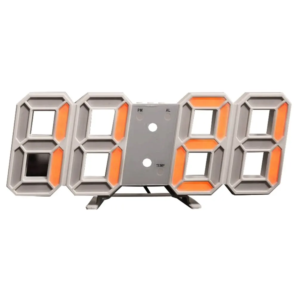 

3D Digital Clock LED USB Multifunction Smart Modern Date Temperature Time Desktop Wall Mounted Adjustable Electronic Clocks