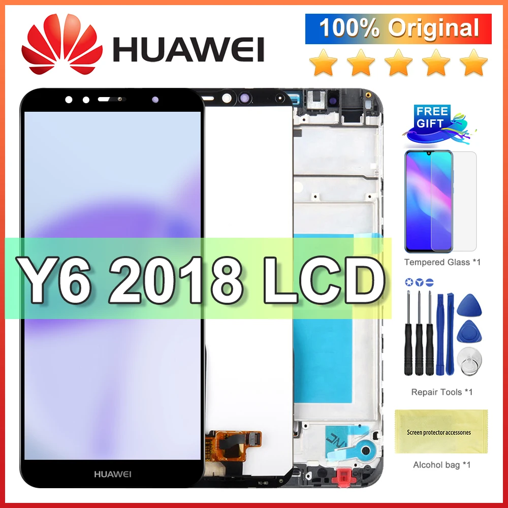 

5.7'' Original For Huawei Y6 2018 ATU-L11 ATU-L21 ATU-L22 ATU-LX3 For Y6 Prime 2018 LCD DIsplay Touch Screen Digitizer Assembly