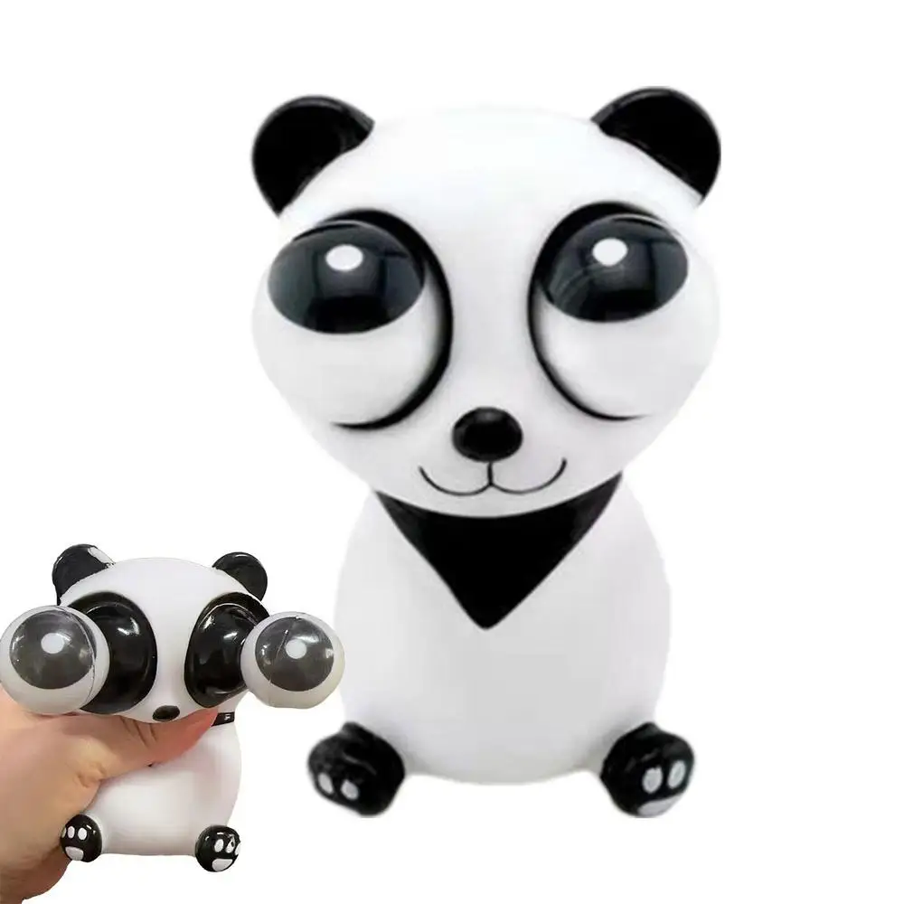 Cute Animal Office Accessories Decompression Toys Decompression Ball Cute Little White Panda Squeeze Eyes Stress Anti-pressure