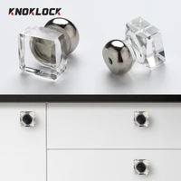 knoklock square shape cabinet knobs crystal glass dresser handle cupboard drawer knobs wardrobe kitchen furniture pulls hardware