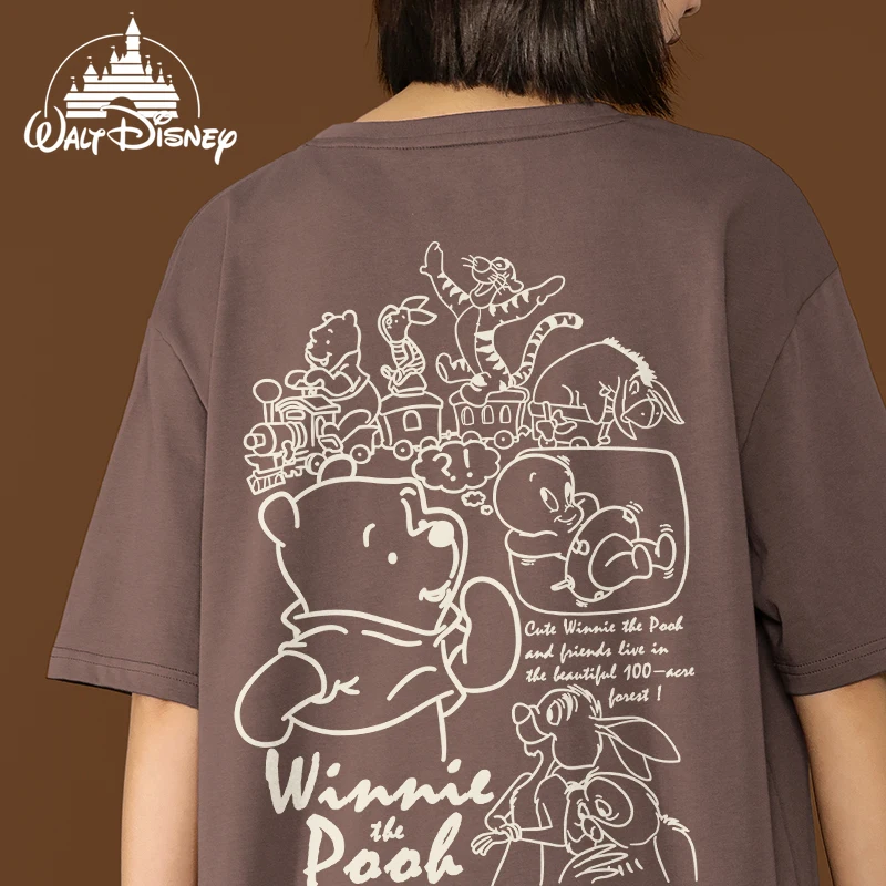 

Disney Winnie The Pooh T-shirts Women Anime Harajuku Kawaii Oversized T Shirt Gothic Round Neck Tops Women Summer Y2k Clothes