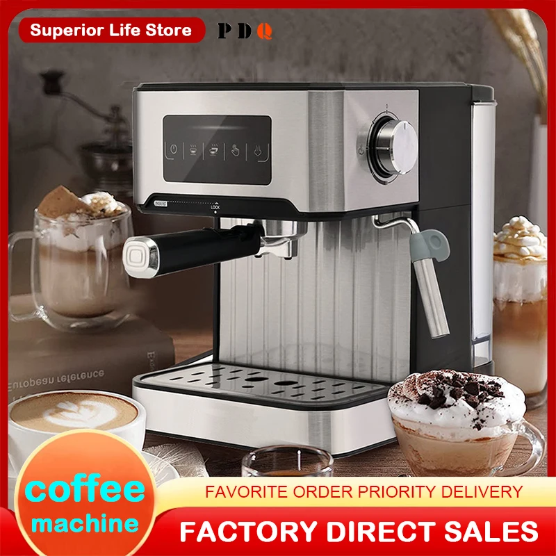 

All-in-one Coffee Machine Espresso Machine Semi-automatic High Pressure Steam 20 Bar Cappuccino Latte Plug For EU/AU/UK/US