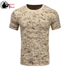 Камуфляжная одежда в стиле милитари, дышащая мужская летняя футболка с коротким рукавом, армейская камуфляжная футболка с солдатиком, Мужская футболка