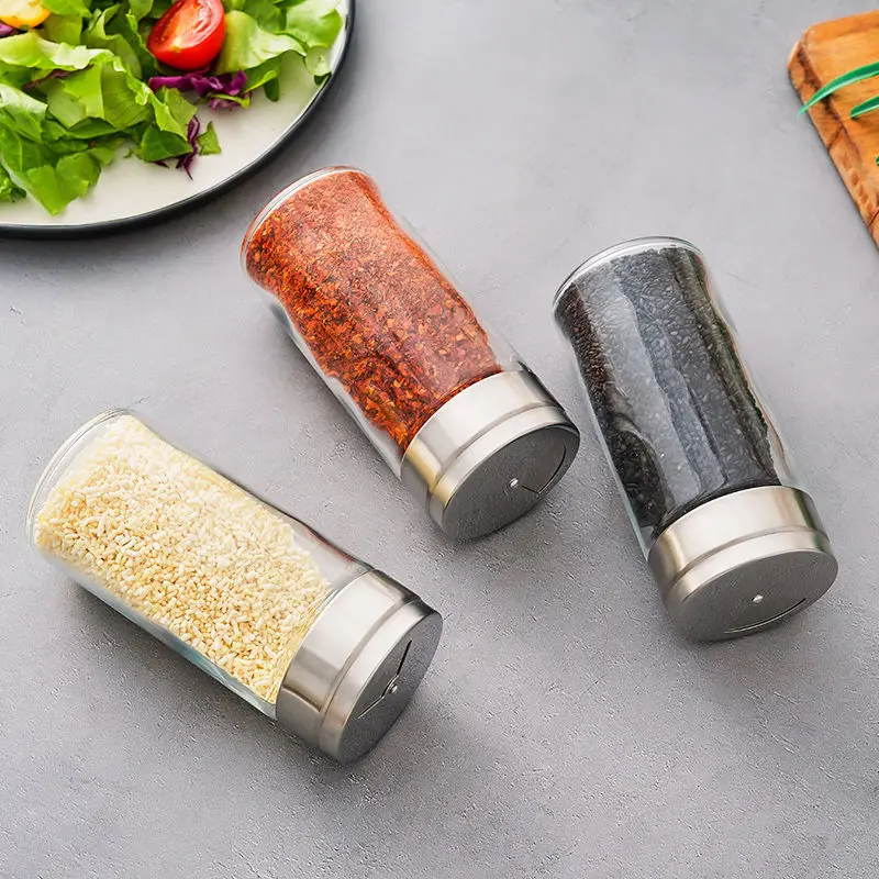 1pc Kitchen 100ml Seasoning Box Jar Salt Spice & Pepper Shakers Spice Jars Kitchen Organizer and Storage Container Set