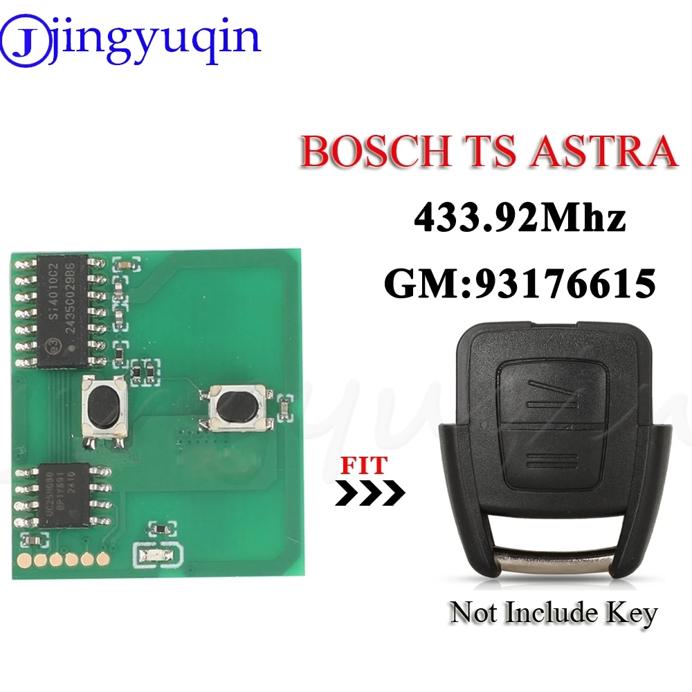 

Печатная плата дистанционного ключа автомобиля JYQ 93176615 433 МГц для Opel Vauxhall Astra A/G Zafira A 200-2004 Holden BOSCH TS 1998-2005 2 кнопки
