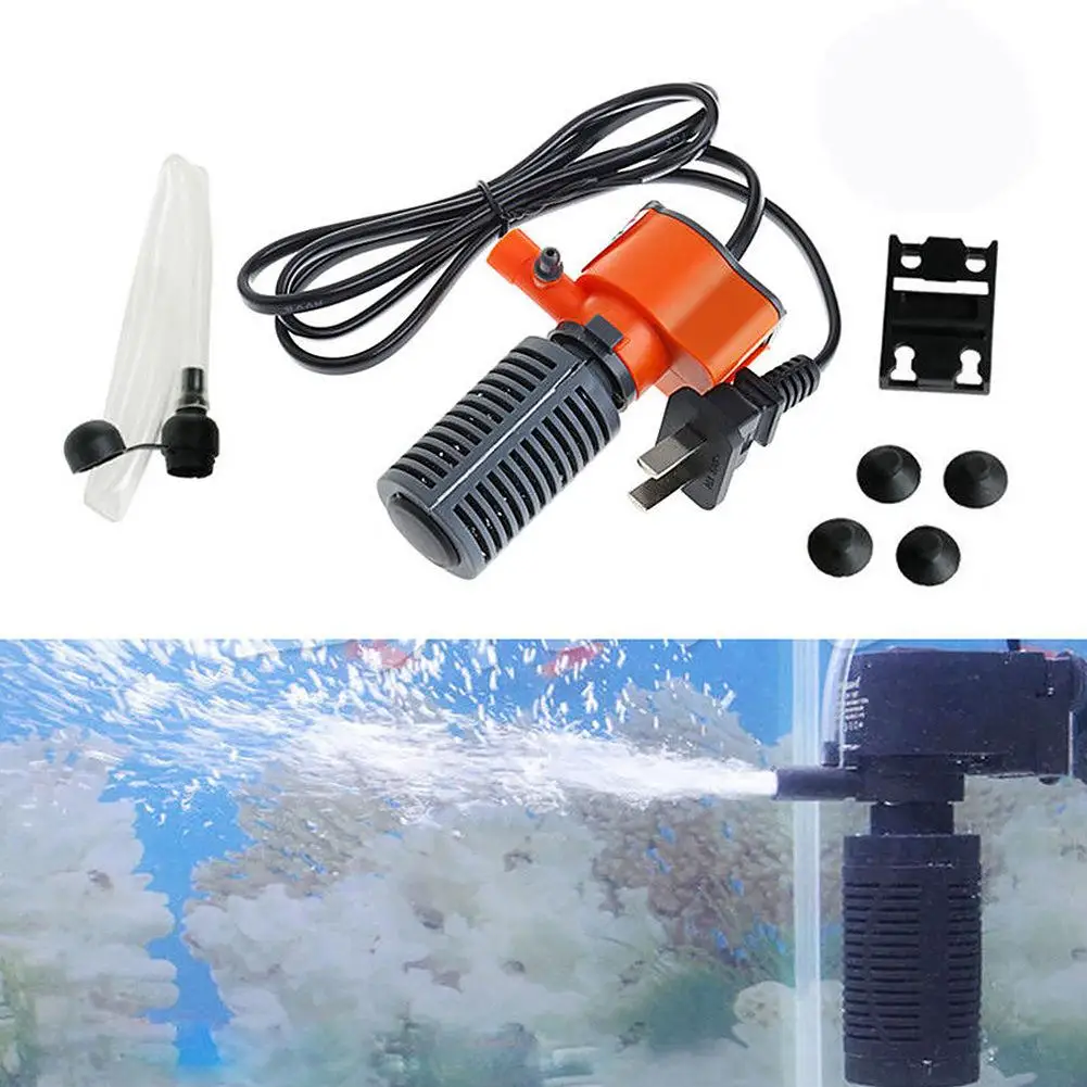 

3w Mini Aquarium Internal Filter 3-in-1 Submersible Pump Filter Oxygen Circulation For Fish Turtle Tank Dropship
