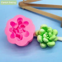 new plant succulents chocolate silicone mold candy jelly decoration baking tool cupcake diy resin clay art plaster candle moulds