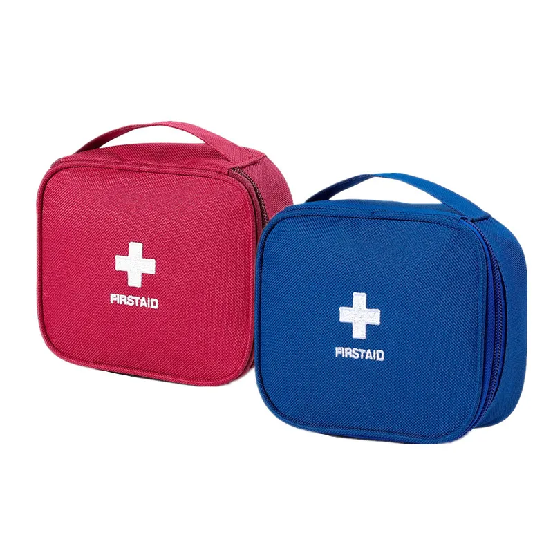1pc 14*12.5*5.5cm Portable Empty First Aid Kits Medicine Bandages Pills Storage Bag for Travel Car First Aid Kits Organizer Bag