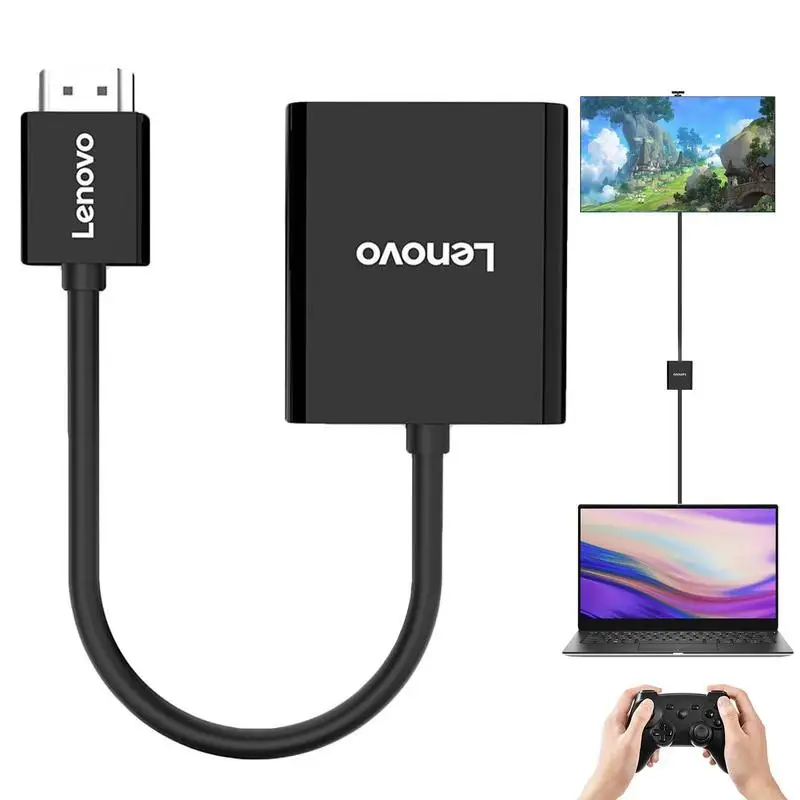 

New High Definition Multimedia Interface to VGA Converter Audio Interface Adapter for Laptop Projector Monitor HD Video Adapter