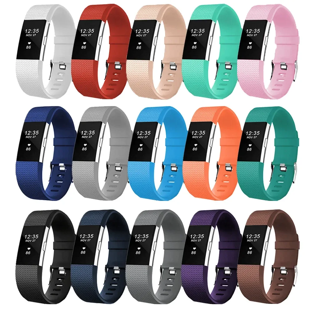 

Sillicone Wristband Strap for Fitbit Charge 2 Smart Watch Bracelet Accessories Replacement Band For Fitbit Charge 2 Small Large