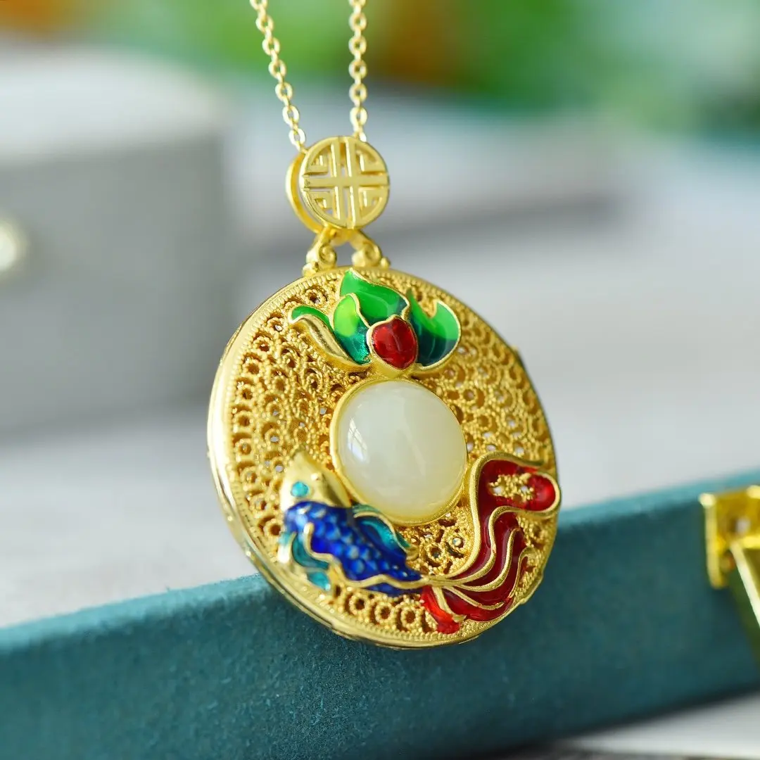 Женский кулон Yuyue Longmen с белым нефритом