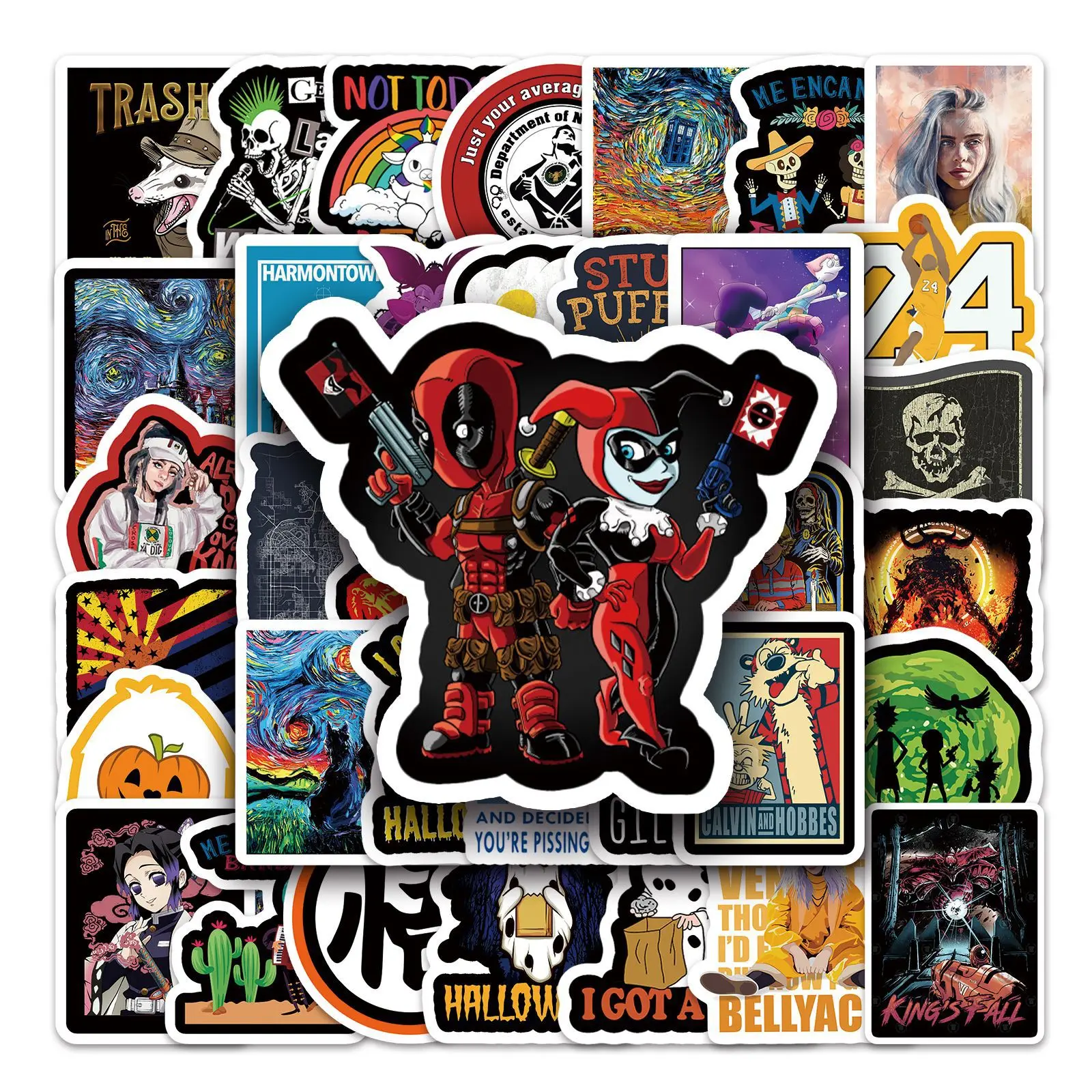 

10/30/50PCSTrend Anime Cartoon European and American Retro Graffiti DIY WaterproofPVC Graffiti Sticker Wholesale Children's Toys