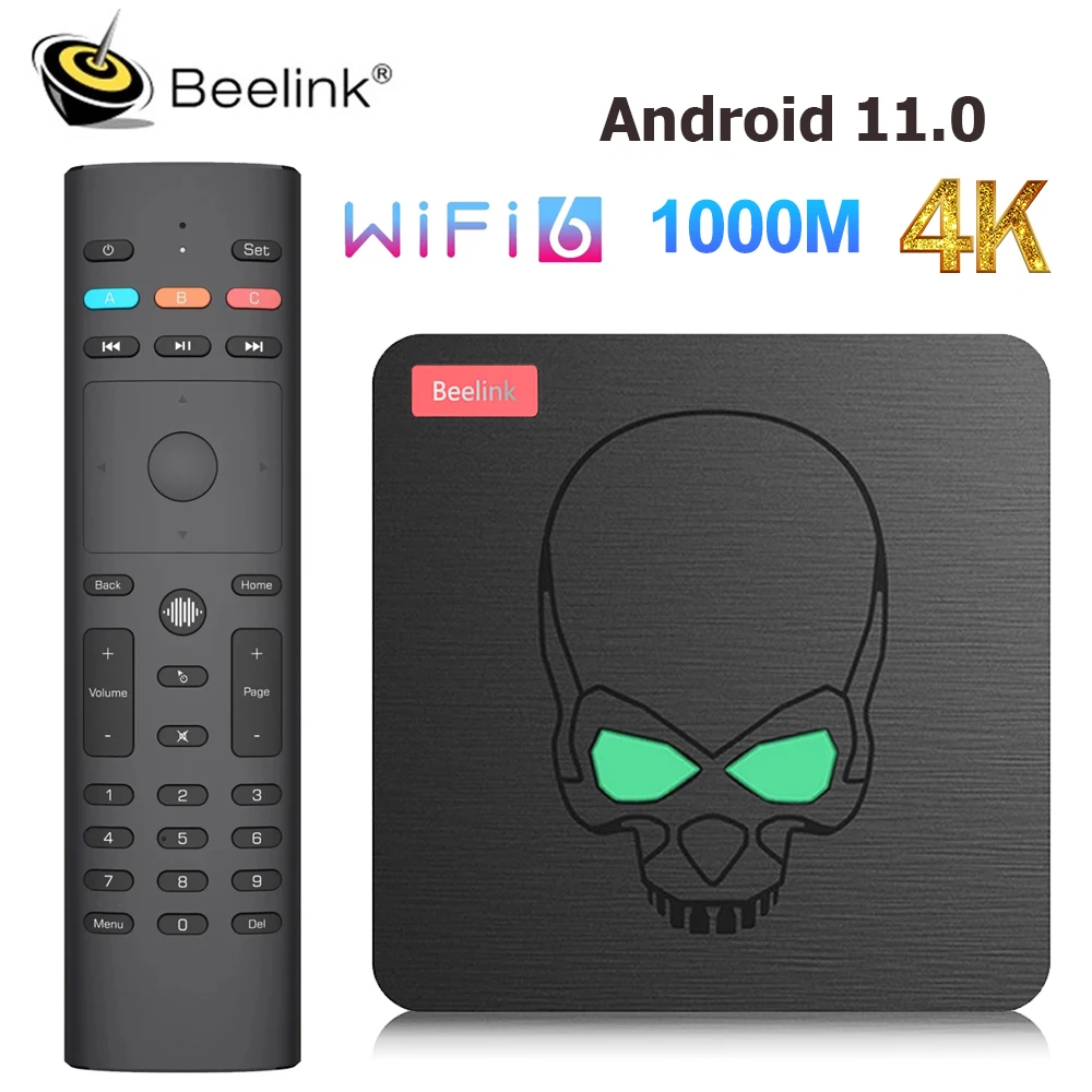 ТВ-приставка Beelink GT King II Android 11 0 Wi-Fi 6 дюймов Amlogic A311D2 LPDDR4 8 + 64 ГБ BT5.0 - Цена: 15079.65