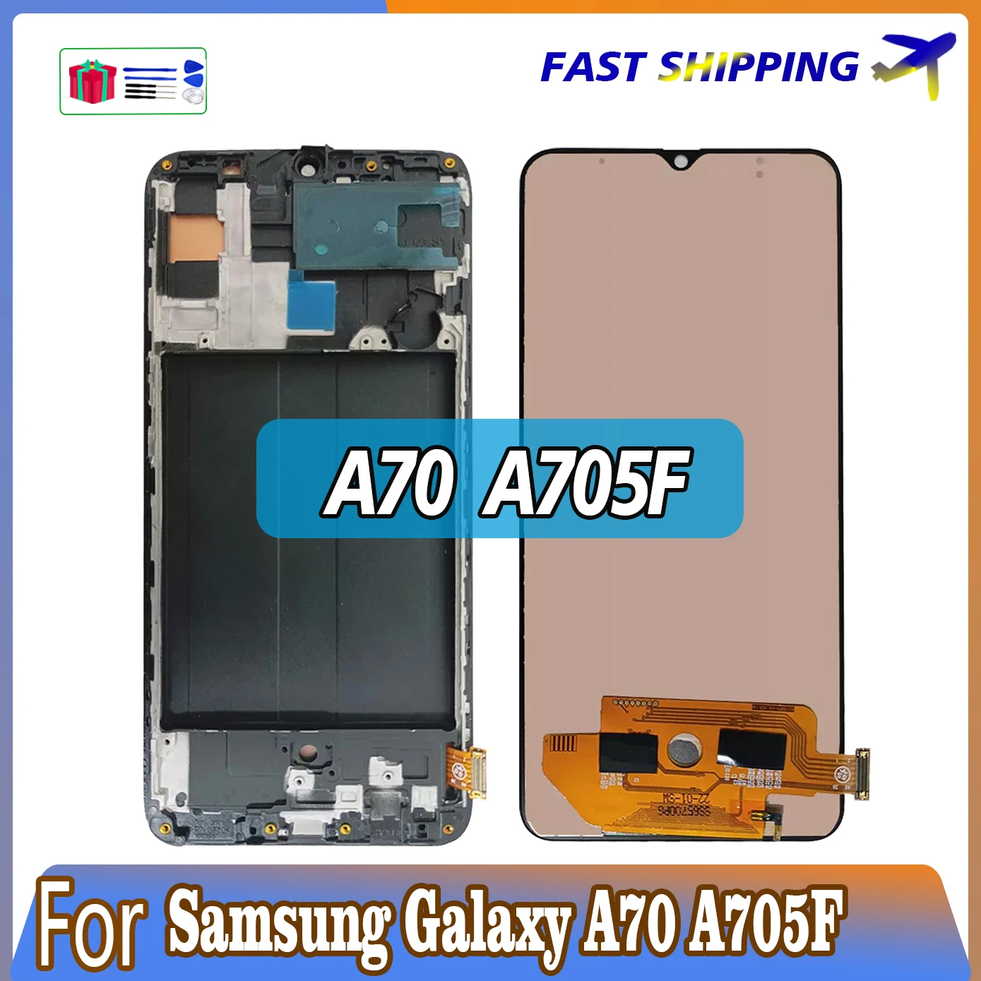 

6.7" 100% Tested For Samsung Galaxy A70 A705 LCD Display Touch Screen For Samsung A70 A705F LCD Digitizer Assembly Replacement