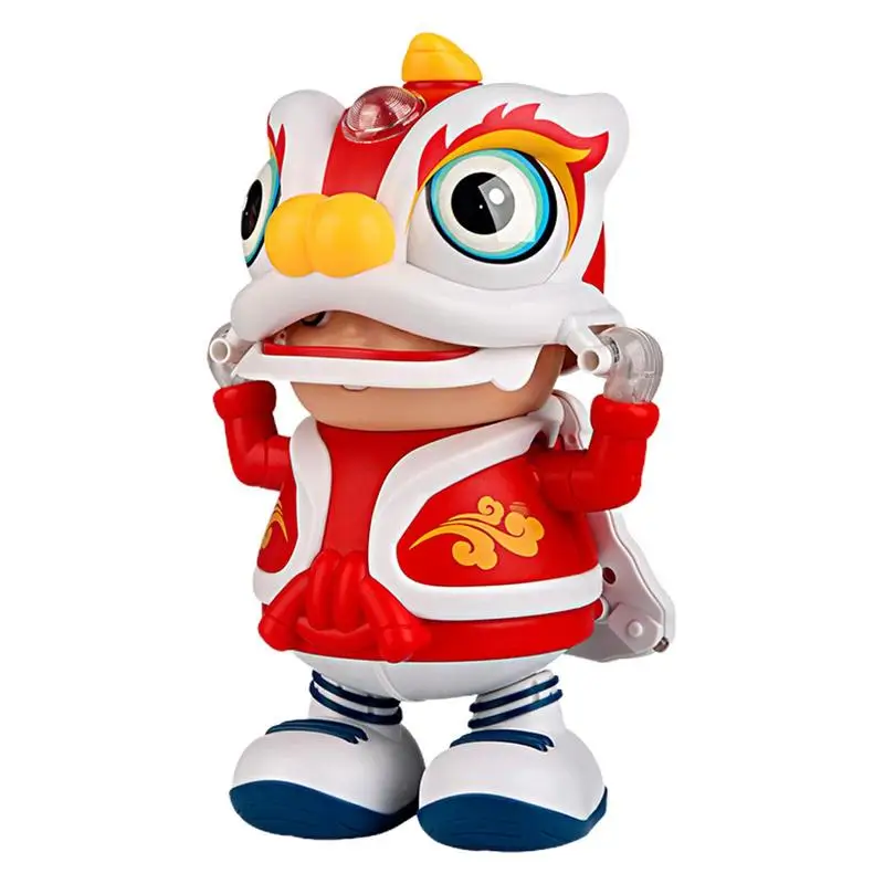 

Dancing Music Toy Chinese Lion Dance Singing Toy With Lights Musical Dolls With Movable Joints Of Arms For Kids Battery Operated