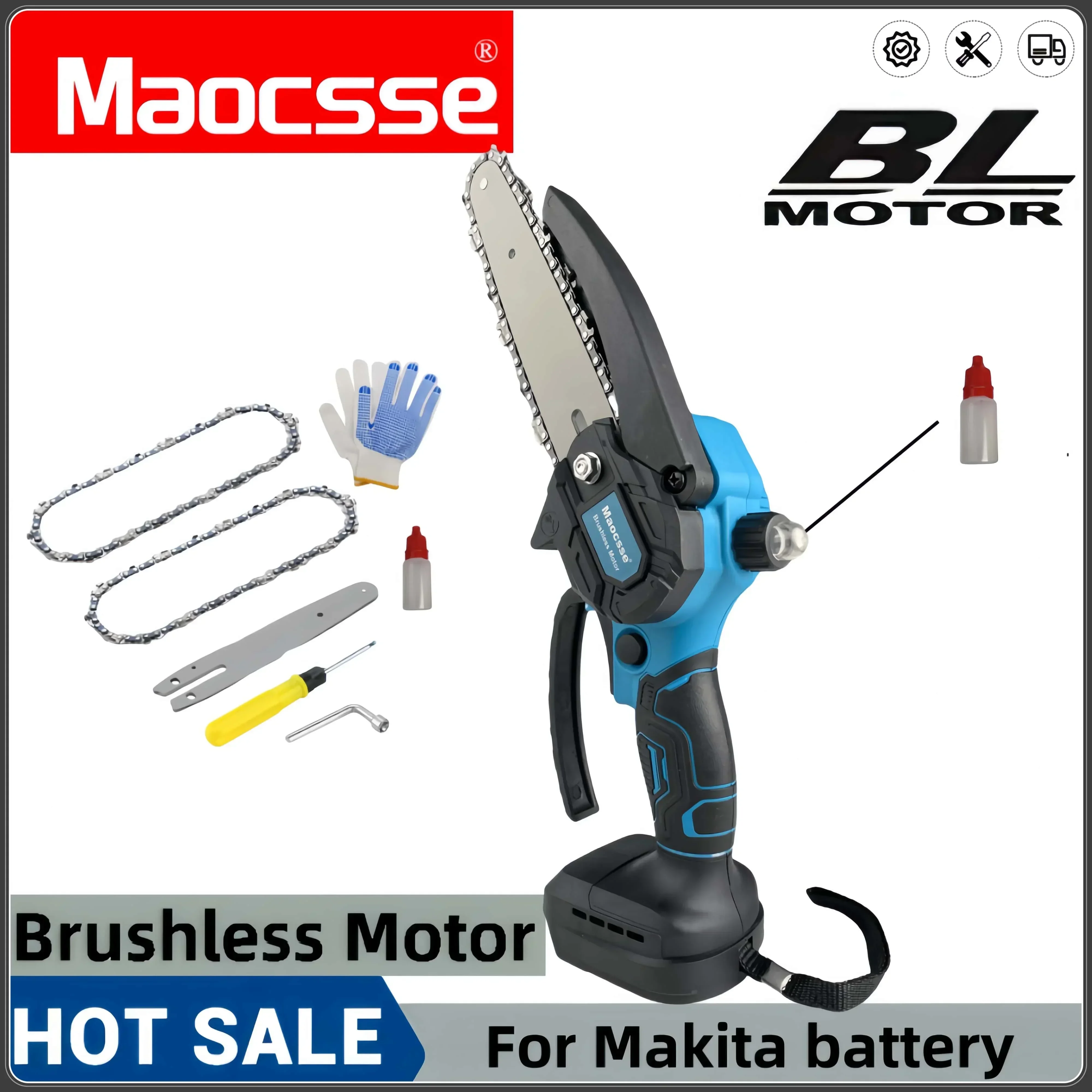 Беспроводная бесщеточная цепная пила Makita 18 В